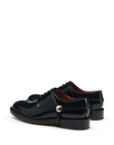 MEN'S LANVIN DERBY SHOE IN SHINY CALFSKIN MOSS GREEN