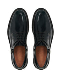 MEN'S LANVIN DERBY SHOE IN SHINY CALFSKIN MOSS GREEN