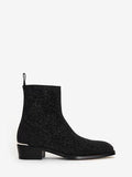 MEN'S ALEXANDER McQUEEN CUBAN HEEL BOOT GALAXY BLACK