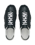 MEN'S LANVIN LOW-TOP FRINGE SNEAKERS WHITE/MOSS GREEN
