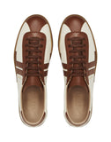 MEN'S LANVIN DUAL-MATERIAL JL LOW-TOP SNEAKERS CREAM / CARAMEL