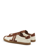 MEN'S LANVIN DUAL-MATERIAL JL LOW-TOP SNEAKERS CREAM / CARAMEL