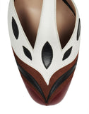 WOMEN'S LANVIN PARROT SALOMÉ PUMPS CARAMEL / WHITE