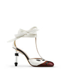 WOMEN'S LANVIN PARROT SALOMÉ PUMPS CARAMEL / WHITE