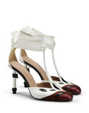 WOMEN'S LANVIN PARROT SALOMÉ PUMPS CARAMEL / WHITE