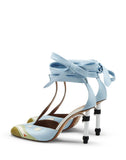 WOMEN'S LANVIN PARROT SALOMÉ PUMPS ICE BLUE / LIGHT GREEN