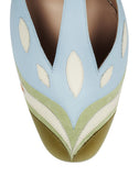 WOMEN'S LANVIN PARROT SALOMÉ PUMPS ICE BLUE / LIGHT GREEN