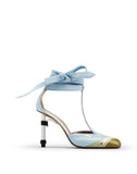 WOMEN'S LANVIN PARROT SALOMÉ PUMPS ICE BLUE / LIGHT GREEN