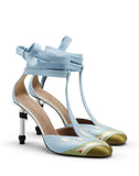 WOMEN'S LANVIN PARROT SALOMÉ PUMPS ICE BLUE / LIGHT GREEN