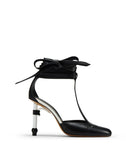 WOMEN'S LANVIN PERFORATED SALOMÉ PUMPS BLACK