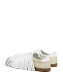 WOMEN'S LANVIN LOW-TOP FRINGE SNEAKERS CREAM / WHITE