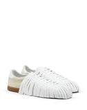 WOMEN'S LANVIN LOW-TOP FRINGE SNEAKERS CREAM / WHITE