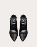 WOMEN'S VALENTINO GARAVANI PATENT LEATHER WEDGES 100 MM BLACK