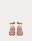 WOMEN'S VALENTINO GARAVANI PATENT LEATHER PUMP WITH CHAIN DETAIL 70 MM BABY PINK