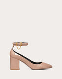 WOMEN'S VALENTINO GARAVANI PATENT LEATHER PUMP WITH CHAIN DETAIL 70 MM BABY PINK