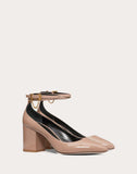 WOMEN'S VALENTINO GARAVANI PATENT LEATHER PUMP WITH CHAIN DETAIL 70 MM BABY PINK