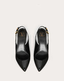 WOMEN'S VALENTINO GARAVANI SLINGBACK PATENT LEATHER PUMP 70 MM BLACK