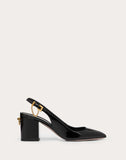 WOMEN'S VALENTINO GARAVANI SLINGBACK PATENT LEATHER PUMP 70 MM BLACK
