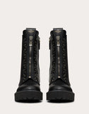 WOMEN'S VALENTINO GARAVANI CALFSKIN LEATHER COMBAT BOOT WITH LOOP DETAIL 15 MM