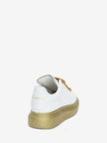 WOMEN'S ALEXANDER McQUEEN OVERSIZED SNEAKER LIGHT GOLD/WHITE