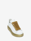 WOMEN'S ALEXANDER McQUEEN OVERSIZED SNEAKER LIGHT GOLD/WHITE