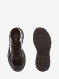 WOMEN'S ALEXANDER McQUEEN TREAD LACE UP BOOT BLACK/SILVER