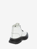 WOMEN'S ALEXANDER McQUEEN TREAD LACE UP BOOT WHITE/BLACK