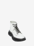 WOMEN'S ALEXANDER McQUEEN TREAD LACE UP BOOT WHITE/BLACK