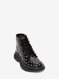 WOMEN'S ALEXANDER McQUEEN TREAD LACE UP BOOT BLACK/WHITE