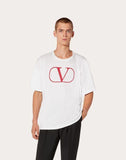 MEN'S VALENTINO VLOGO T-SHIRT WHITE/ RED