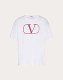 MEN'S VALENTINO VLOGO T-SHIRT WHITE/ RED