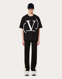 MEN'S VALENTINO DECONSTRUCTED VLOGO T-SHIRT BLACK
