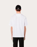 MEN'S VALENTINO DECONSTRUCTED VLOGO T-SHIRT WHITE/ BLACK