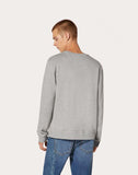 MEN'S VALENTINO LAMINATED EMBOSSED VLTN CREW-NECK SWEATSHIRT GREY