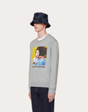 MEN'S VALENTINO CREW-NECK SWEATSHIRT WITH IZUMI MIYAZAKI PRINT YELLOW