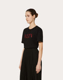 WOMEN'S VALENTINO VLTN T-SHIRT BLACK/ RED