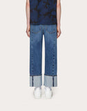 MEN'S VALENTINO VLTN BAGGY JEANS WITH SELVAGE BLUE