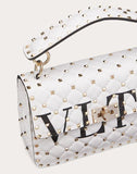 WOMEN'S VALENTINO GARAVANI MEDIUM VLTN ROCKSTUD SPIKE.IT BAG WHITE