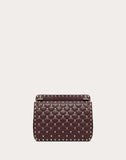 WOMEN'S VALENTINO GARAVANI MEDIUM ROCKSTUD SPIKE NAPPA LEATHER BAG RUBY