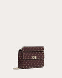 WOMEN'S VALENTINO GARAVANI MEDIUM ROCKSTUD SPIKE NAPPA LEATHER BAG RUBY