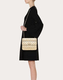 WOMEN'S VALENTINO GARAVANI MEDIUM METALLIC ROCKSTUD SPIKE BAG GOLD
