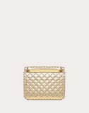 WOMEN'S VALENTINO GARAVANI MEDIUM METALLIC ROCKSTUD SPIKE BAG GOLD