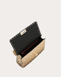 WOMEN'S VALENTINO GARAVANI MEDIUM METALLIC ROCKSTUD SPIKE BAG GOLD