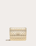 WOMEN'S VALENTINO GARAVANI MEDIUM METALLIC ROCKSTUD SPIKE BAG GOLD