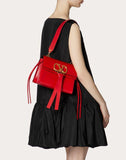 WOMEN'S VALENTINO GARAVANI SMALL VRING CALFSKIN SHOULDER BAG PURE RED