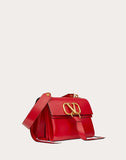 WOMEN'S VALENTINO GARAVANI SMALL VRING CALFSKIN SHOULDER BAG PURE RED