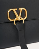 WOMEN'S VALENTINO GARAVANI MEDIUM VRING GRAINY CALFSKIN CHAIN BAG BLACK