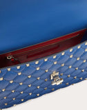 WOMEN'S VALENTINO GARAVANI MEDIUM ROCKSTUD SPIKE NAPPA LEATHER BAG BALTIC BLUE