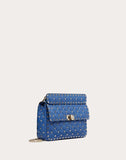 WOMEN'S VALENTINO GARAVANI MEDIUM ROCKSTUD SPIKE NAPPA LEATHER BAG BALTIC BLUE