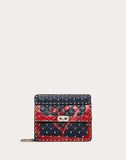 WOMEN'S VALENTINO GARAVANI MEDIUM ROCKSTUD SPIKE.IT BAG WITH HEART DARK BLUE